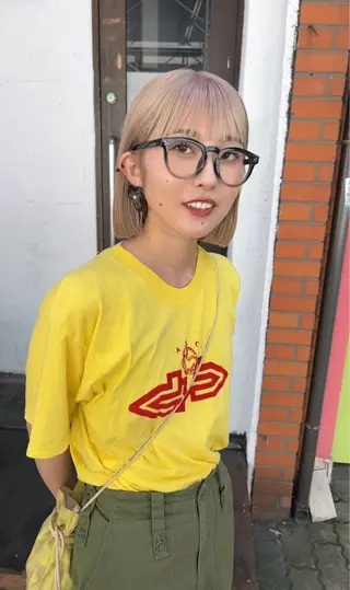 ショート 紙屋町ショート /ボブ　パーマ河内蓮のヘアスタイル