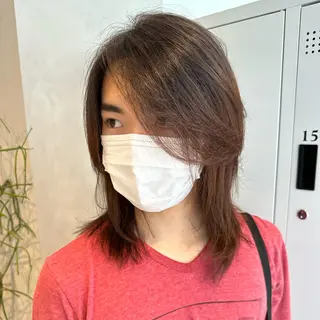 ミディアム メンズ デザインカラー/パー マ🦖外岡咲希🦖のヘアスタイル