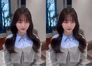 ロング カラー 💖大人韓国ヘア💖 韓国艶カラー【銀座】のヘアスタイル