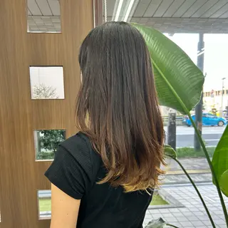 ロング ダブルカラー/韓国 ヘア/さわのあかねのヘアスタイル