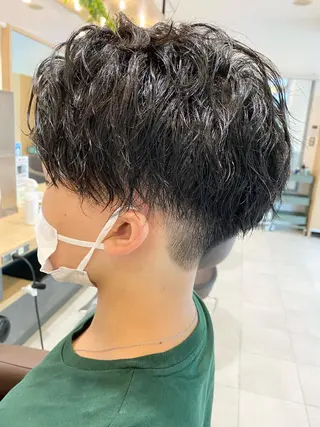 ショート パーマ メンズ 💈メンズ特化 美容師サキ💈のヘアスタイル