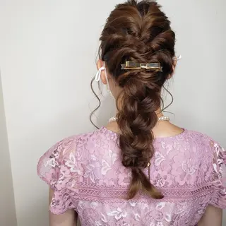 ロング ヘアアレンジ 🇰🇷透明感×ハイ トーン🌟tomoのヘアスタイル