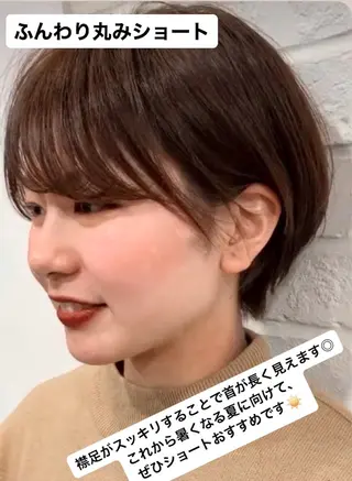 ショート 似合わせ♡レイヤー/ 暖色艶カラー/moeのヘアスタイル