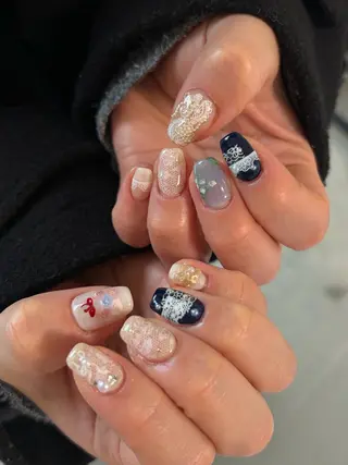 ネイル elen南越谷 Rina𖥔⋱のネイルデザイン