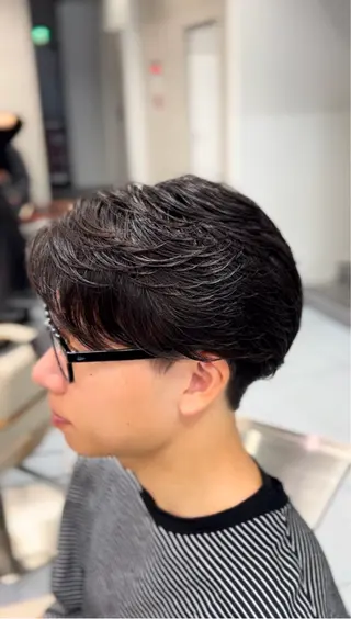 ショート パーマ メンズ 🔮メンズ縮毛矯正 毛流れパーマ💎竹永のヘアスタイル