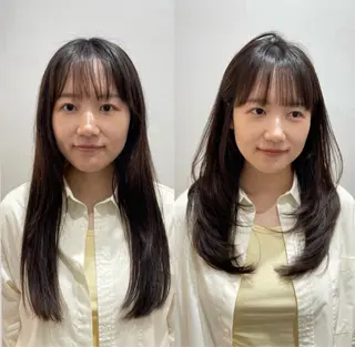 ロング ❤︎︎韓国ヘア❤︎︎ 𝑺𝒉𝒊𝒉𝒐のヘアスタイル