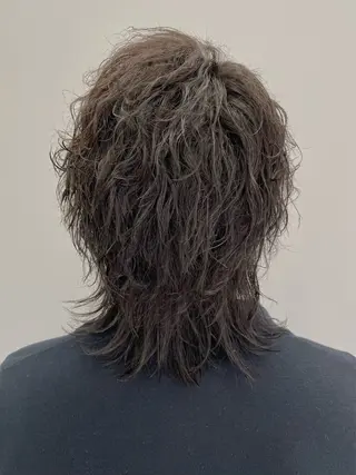 ミディアム パーマ メンズ 佐々木 達也のヘアスタイル