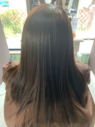 ロング 髪質改善ストレート、 カラー清野雄大のヘアスタイル