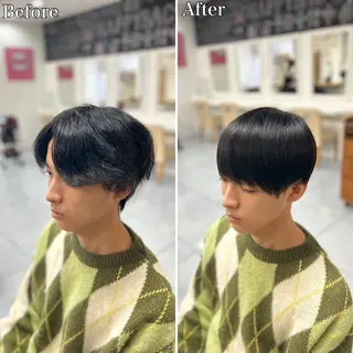 ミディアム パーマ メンズ 🔮メンズ縮毛矯正 毛流れパーマ💎竹永のヘアスタイル