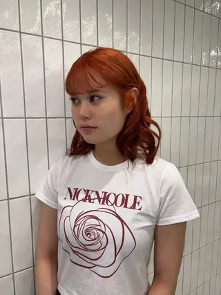 ミディアム ハイトーン/ネイル カナコ🫧のヘアスタイル