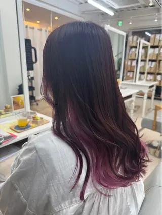 セミロング AND LALU ／YUUKIのヘアスタイル