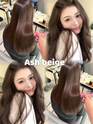 ロング yoki.所属・しげ ゆりか/透明感 カラー/顔周りカットのヘアスタイル