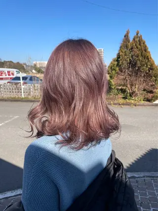 セミロング カラー 中川原 大介のヘアスタイル