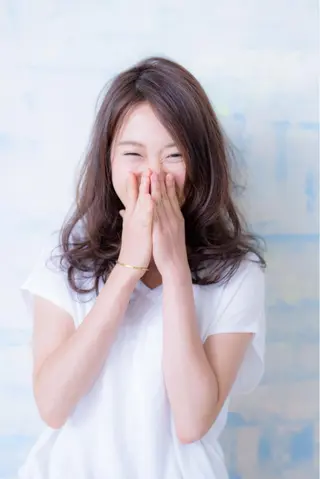 ミディアム パーマ 星 沙織のヘアスタイル