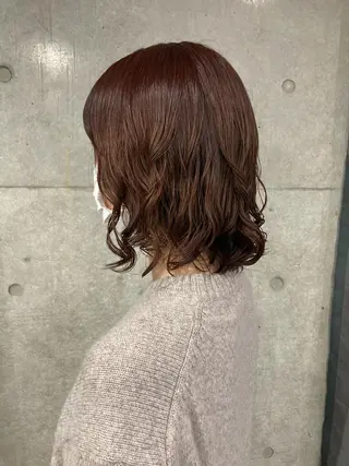 ミディアム カラー パーマ 吉田一輝 外国人パーマのヘアスタイル