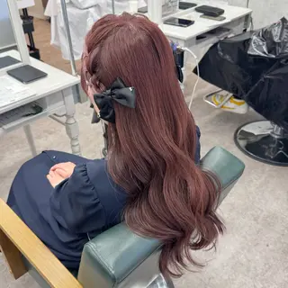 ロング ヘアアレンジ JUNSHIN🦋 ヘアセット／カラーのヘアスタイル