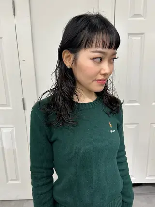 ロング パーマ レイヤーボブ/ 艶カラー/サナ🌼のヘアスタイル