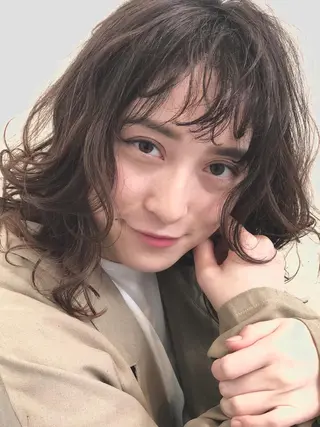 ミディアム カラー パーマ ヘアアレンジ 【ツヤ髪美容師】 ツダケイスケのヘアスタイル