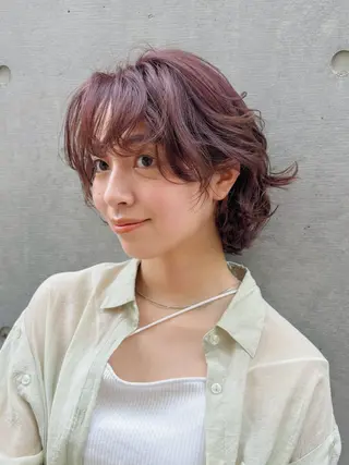 カラー ボブ/ミディアム 親しみやすさ/さくらのヘアスタイル