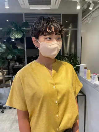 ショート パーマ 斉藤 瑞恵のヘアスタイル