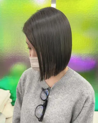 カラー パーマ セミロング ヘアアレンジ ヘアケア特化型サロン newi 梅田のヘアスタイル