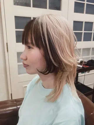 セミロング カラー メンズ/スパイキー ショート/isseyのヘアスタイル