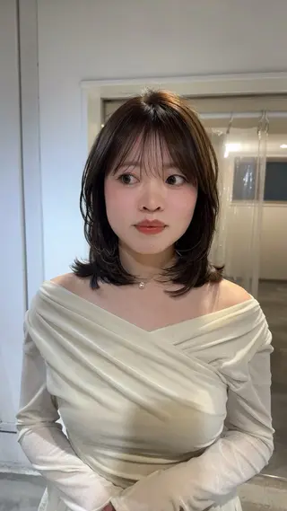 セミロング 顔周りcut・ご相談 ＝新宿しずく🇰🇷のヘアスタイル