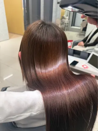 ロング 髪質改善ストレート、 カラー清野雄大のヘアスタイル