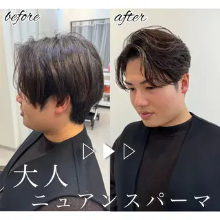 ミディアム パーマ メンズ Dxxxx III所属・女性目線の大人 メンズ*Ayakaのヘアスタイル