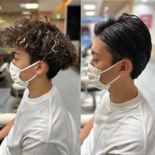 ショート パーマ ヘアアレンジ メンズ 🔮メンズ縮毛矯正 毛流れパーマ💎竹永のヘアスタイル