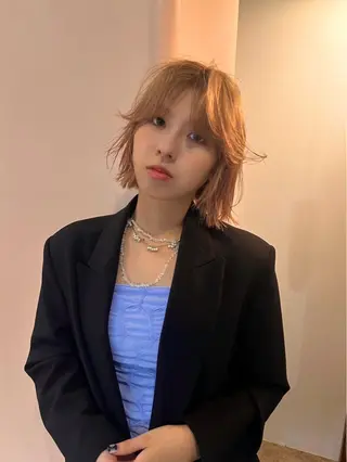 ミディアム カラー ヘアアレンジ 🎀suzuna 透明感colorのヘアスタイル