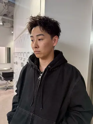 ショート パーマ メンズ fifth天神大名メンズサロン(フィフス)所属・fifth天神パーマ 特化/大田宗一朗のヘアスタイル