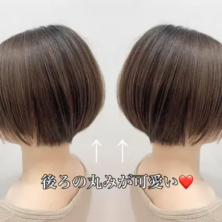 ショート カラー ボブ、縮毛矯正👑 心斎橋/高城涼也のヘアスタイル