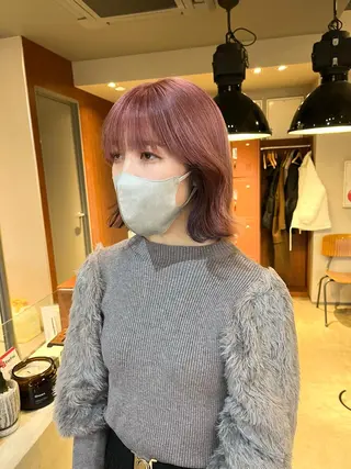 ミディアム カラー 🩷ハイトーン透明感 レイヤー🩷ユリカのヘアスタイル
