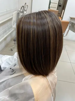 ミディアム カラー SOYON なんば店所属・水島 真彩のヘアスタイル