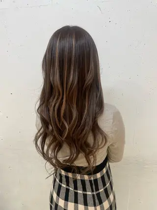 セミロング カラー ヘアアレンジ 髪質改善/縮毛/新宿 🫧SUZUKA🫧のヘアスタイル