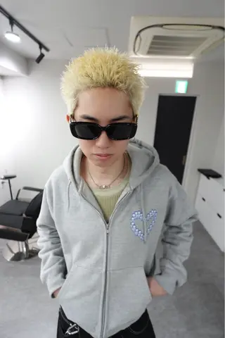 ショート メンズ 【色落ちまで可愛い】 mao🐩💜のヘアスタイル