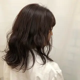 セミロング カラー entality lit所属・暖色ボブ 🍊rikakoのヘアスタイル