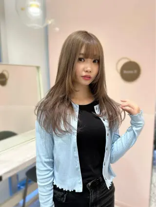 セミロング レイヤー/ハッシュ 渋谷/サッタのヘアスタイル