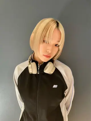 ミディアム カラー ヘアアレンジ ハッシュカット/ 韓国ヘア☽⋰mahoのヘアスタイル