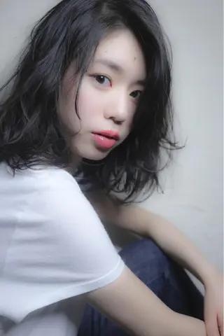 ミディアム パーマ 前樫 将太のヘアスタイル