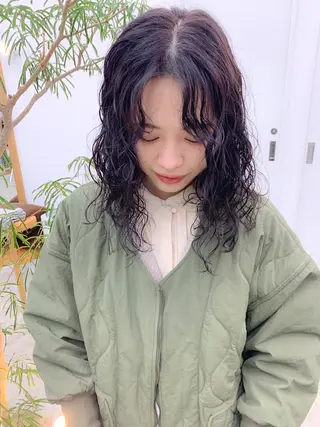 ミディアム SALOWIN 名古屋所属・パーマ特化美容師 /丹羽舜太のヘアスタイル