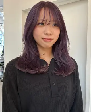 セミロング カラー chiharu ボブ/レイヤーのヘアスタイル