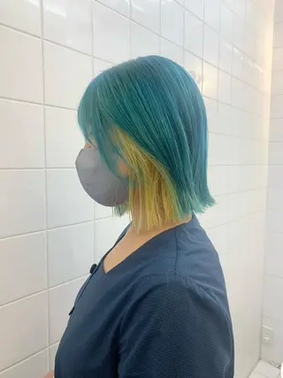 ショート カラー ヘアアレンジ 🧨ブリーチー×ボブ レイヤー💎じゅえるのヘアスタイル