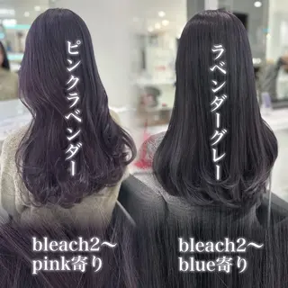 ロング カラー ヘアアレンジ 🫧透明感ラベンダー 似合わせ🫧あい🫧のヘアスタイル