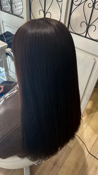 セミロング カラー ♣️似合わせカット 艶髪カラーYUUGAのヘアスタイル
