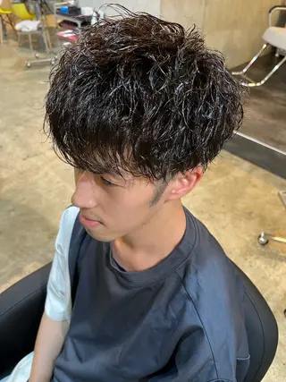 ショート パーマ メンズ 🌀rooomen/ 龍之介/メンズサロンのヘアスタイル