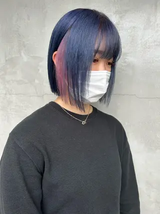 ミディアム カラー メンズ 🧸艶々韓国ヘア 🧁mizunaのヘアスタイル