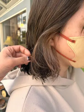 ショート カラー 清水千優/パーマ/透 明感カラー/メンズのヘアスタイル