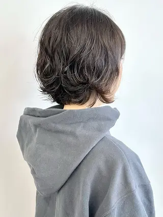 ミディアム パーマ 小顔ボブ/お悩み解決 /ボブパーマ/とういのヘアスタイル